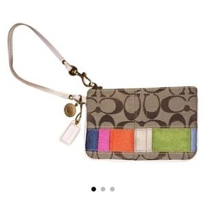 Coach Signature Collection Multicolor Wristlet